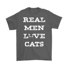 Load image into Gallery viewer, Charcoal REAL MEN LOVE CATS Men
