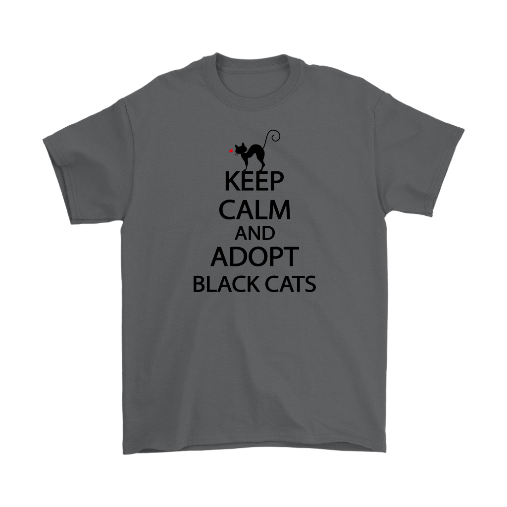 KEEP CALM AND ADOPT BLACK CATS CHARCOAL FOR MEN