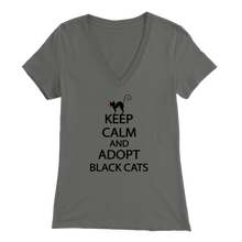Load image into Gallery viewer, KEEP CALM AND ADOPT BLACK CATS CHARCOAL FOR WOMEN