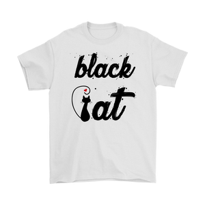 BLACK CAT DESIGN WHITE FOR MEN