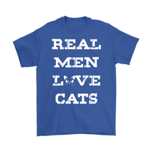 Load image into Gallery viewer, Royal Blue REAL MEN LOVE CATS Men