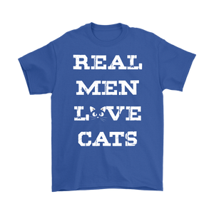 Royal Blue REAL MEN LOVE CATS Men