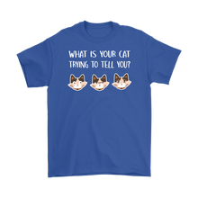 Load image into Gallery viewer, Royal blue Men Tee - Cute Cat Design