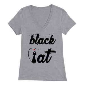 BLACK CAT DESIGN ATHLETIC HEATHER FOR WOMEN