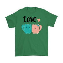 Load image into Gallery viewer, 2 CATS IN LOVE GREEN