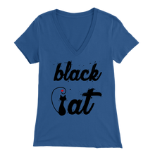Load image into Gallery viewer, BLACK CAT DESIGN BLUE FOR WOMEN
