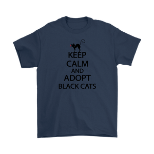 KEEP CALM AND ADOPT BLACK CATS NAVY FOR MEN