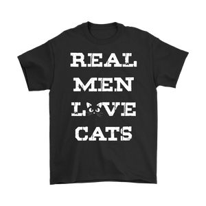 Black REAL MEN LOVE CATS Men