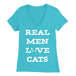 Turquoise Real Men Love Cats Women
