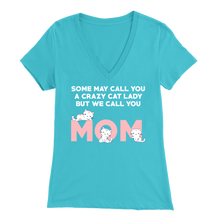 Load image into Gallery viewer, Turquoise Crazy Cat Lady But We Call You Mom Women