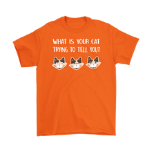 Load image into Gallery viewer, Orange Men Tee - Cute Cat Design