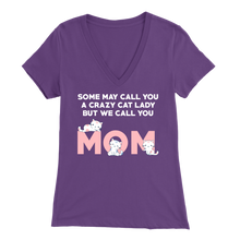 Load image into Gallery viewer, Purple Crazy Cat Lady But We Call You Mom Women