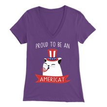 Load image into Gallery viewer, Purple PROUD TO BE AN AMERICAT Women