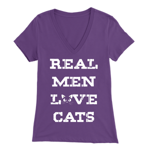 Purple Real Men Love Cats Women