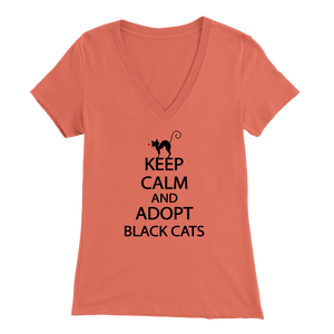 KEEP CALM AND ADOPT BLACK CATS ORANGE FOR WOMEN