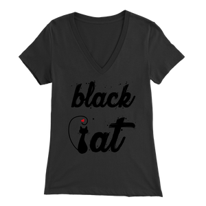 BLACK CAT DESIGN BLACK FOR WOMEN