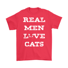 Load image into Gallery viewer, Red REAL MEN LOVE CATS Men