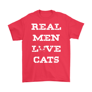 Red REAL MEN LOVE CATS Men