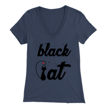 Load image into Gallery viewer, BLACK CAT DESIGN NAVY FOR WOMEN