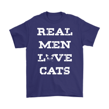 Load image into Gallery viewer, Purple REAL MEN LOVE CATS Men