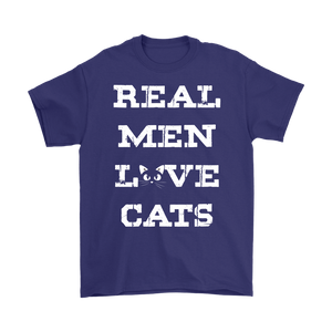 Purple REAL MEN LOVE CATS Men