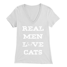 Load image into Gallery viewer, White Real Men Love Cats Women