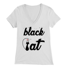 Load image into Gallery viewer, BLACK CAT DESIGN WHITE FOR WOMEN